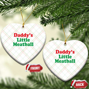 Daddy's Little Meatball Ceramic Ornament Funny Italian Family Baby Humor TS02 Print Your Wear