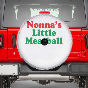 Nonna's Little Meatball Spare Tire Cover Funny Italian Family Baby Humor TS02 White Print Your Wear