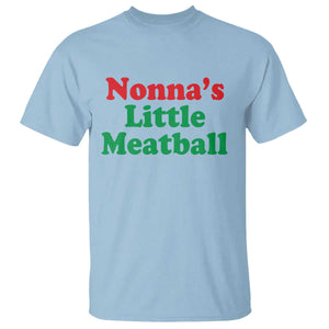 Nonna's Little Meatball T Shirt Funny Italian Family Baby Humor TS02 Light Blue Print Your Wear