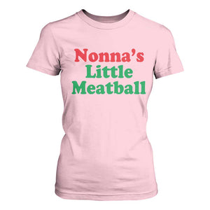Nonna's Little Meatball T Shirt For Women Funny Italian Family Baby Humor TS02 Light Pink Print Your Wear