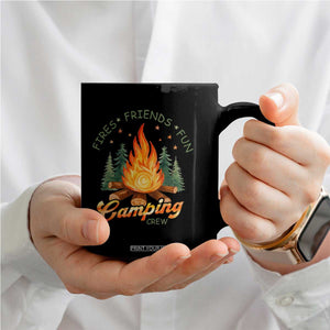 Fires Friends Fun Camping Crew Coffee Mug Cozy Campfire Adventure Outdoor Lovers TS02 Print Your Wear
