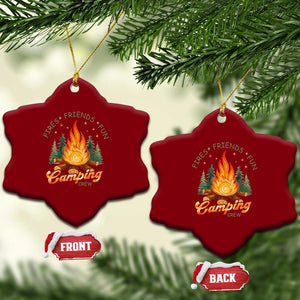 Fires Friends Fun Camping Crew Ceramic Ornament Cozy Campfire Adventure Outdoor Lovers TS02 Print Your Wear