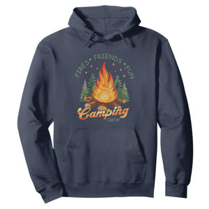 Fires Friends Fun Camping Crew Hoodie Cozy Campfire Adventure Outdoor Lovers TS02 Navy Print Your Wear