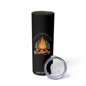 Fires Friends Fun Camping Crew Skinny Tumbler Cozy Campfire Adventure Outdoor Lovers TS02 Print Your Wear