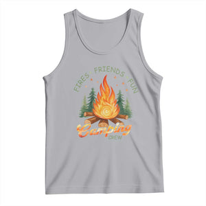 Fires Friends Fun Camping Crew Tank Top Cozy Campfire Adventure Outdoor Lovers TS02 Athletic Heather Print Your Wear