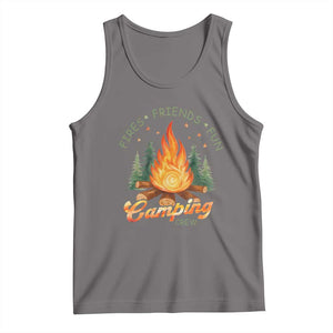 Fires Friends Fun Camping Crew Tank Top Cozy Campfire Adventure Outdoor Lovers TS02 Deep Heather Print Your Wear