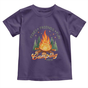 Fires Friends Fun Camping Crew Toddler T Shirt Cozy Campfire Adventure Outdoor Lovers TS02 Purple Print Your Wear
