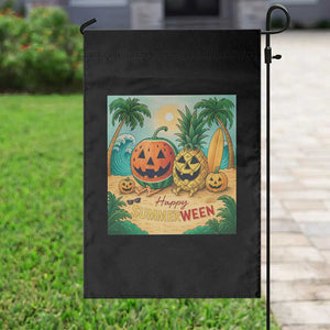 Retro Tropical Summerween Garden Flag Halloween Summer Beach Cocktail Boo TS02 Print Your Wear