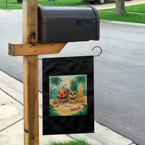 Retro Tropical Summerween Garden Flag Halloween Summer Beach Cocktail Boo TS02 Print Your Wear