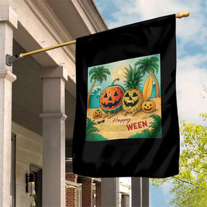 Retro Tropical Summerween Garden Flag Halloween Summer Beach Cocktail Boo TS02 Print Your Wear