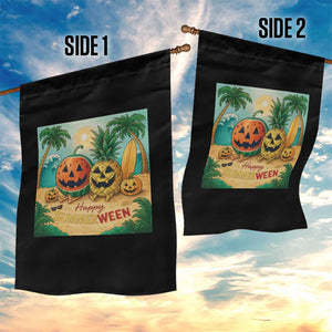 Retro Tropical Summerween Garden Flag Halloween Summer Beach Cocktail Boo TS02 Print Your Wear