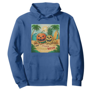 Retro Tropical Summerween Hoodie Halloween Summer Beach Cocktail Boo TS02 Royal Blue Print Your Wear