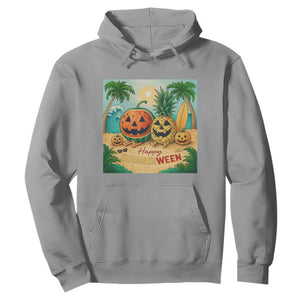 Retro Tropical Summerween Hoodie Halloween Summer Beach Cocktail Boo TS02 Sport Gray Print Your Wear