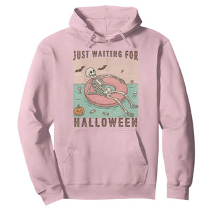 Spooky Summer Skeleton Hoodie Just Waiting For Halloween Summer Pool Party TS02 Light Pink Print Your Wear