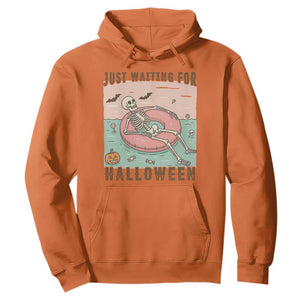 Spooky Summer Skeleton Hoodie Just Waiting For Halloween Summer Pool Party TS02 Orange Print Your Wear