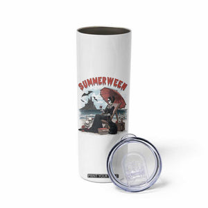 Gothic Summerween Skinny Tumbler Spooky Summer Halloween Horror Character TS02 Print Your Wear