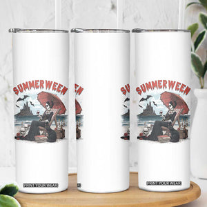 Gothic Summerween Skinny Tumbler Spooky Summer Halloween Horror Character TS02 Print Your Wear