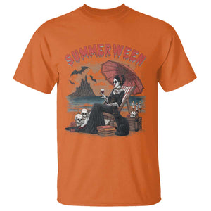 Gothic Summerween T Shirt Spooky Summer Halloween Horror Character TS02 Orange Print Your Wear