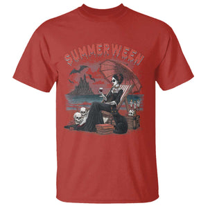 Gothic Summerween T Shirt Spooky Summer Halloween Horror Character TS02 Red Print Your Wear