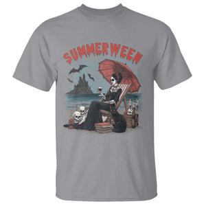 Gothic Summerween T Shirt Spooky Summer Halloween Horror Character TS02 Sport Gray Print Your Wear