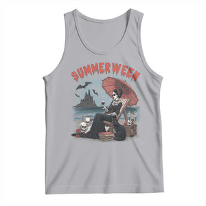 Gothic Summerween Tank Top Spooky Summer Halloween Horror Character TS02 Athletic Heather Print Your Wear