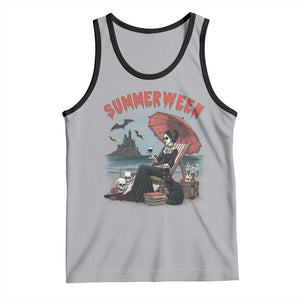 Gothic Summerween Tank Top Spooky Summer Halloween Horror Character TS02 Athletic Heather Black Print Your Wear