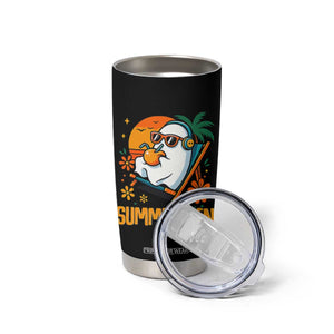 Tropical Summerween Boo Sheet Tumbler Cup Funny Ghost Halloween Summer Beach Vibes TS02 Print Your Wear