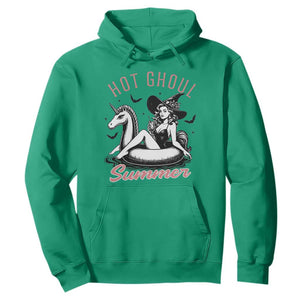Hot Ghoul Summer Hoodie Retro Pin Up Witch Summerween Summer Beach Halloween Vibes TS02 Irish Green Print Your Wear