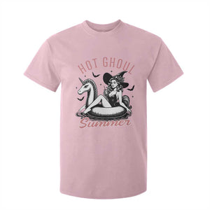 Hot Ghoul Summer T Shirt For Kid Retro Pin Up Witch Summerween Summer Beach Halloween Vibes TS02 Light Pink Print Your Wear