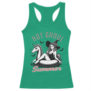Hot Ghoul Summer Racerback Tank Top Retro Pin Up Witch Summerween Summer Beach Halloween Vibes