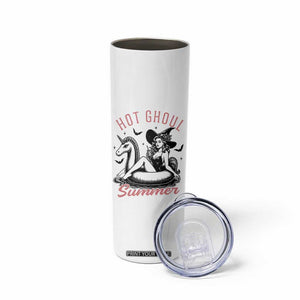 Hot Ghoul Summer Skinny Tumbler Retro Pin Up Witch Summerween Summer Beach Halloween Vibes TS02 Print Your Wear
