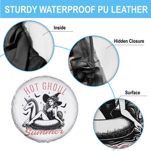 Hot Ghoul Summer Spare Tire Cover Retro Pin Up Witch Summerween Summer Beach Halloween Vibes TS02 Print Your Wear