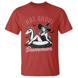 Hot Ghoul Summer T Shirt Retro Pin Up Witch Summerween Summer Beach Halloween Vibes TS02 Red Print Your Wear