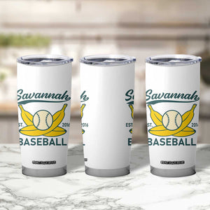 Retro Savannah Baseball Est. 2016 Tumbler Cup Funny Banana and Ball Vintage Sports TS02 Print Your Wear