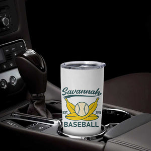 Retro Savannah Baseball Est. 2016 Tumbler Cup Funny Banana and Ball Vintage Sports TS02 Print Your Wear