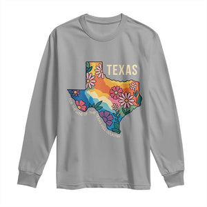 Texas Floral Boho Long Sleeve Shirt For the Love of the Texas Hill Country Southern Pride TS02 Sport Gray Print Your Wear