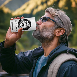 Funny Do It Lady 4 in 1 Can Cooler Tumbler Mustache Guy Meme Parody TS02 Print Your Wear