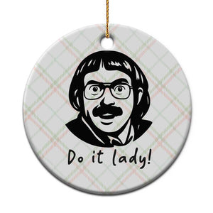 Funny Do It Lady Ceramic Ornament Mustache Guy Meme Parody TS02 1pc Christmas Plaid Print Your Wear