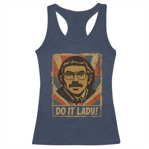 Funny Do It Lady Vintage Racerback Tank Top Retro 70s Mustache Guy Meme Parody TS02 Navy Print Your Wear
