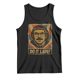 Funny Do It Lady Vintage Tank Top Retro 70s Mustache Guy Meme Parody TS02 Black Print Your Wear