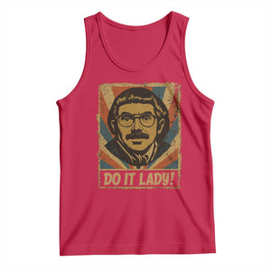 Funny Do It Lady Vintage Tank Top Retro 70s Mustache Guy Meme Parody TS02 Red Print Your Wear