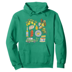 Italian Summer Scrapbook Hoodie Limoncello Seafood Coastal Italy La Dolce Vita TS02 Irish Green Print Your Wear