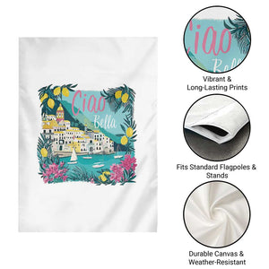 Ciao Bella Italy Amalfi Coast Garden Flag Lemons and Florals Nostalgic Village TS02 Print Your Wear