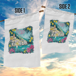 Ciao Bella Italy Amalfi Coast Garden Flag Lemons and Florals Nostalgic Village TS02 Print Your Wear