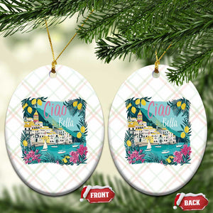 Ciao Bella Italy Amalfi Coast Ceramic Ornament Lemons and Florals Nostalgic Village TS02 Print Your Wear