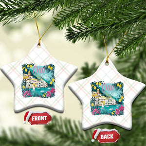 Ciao Bella Italy Amalfi Coast Ceramic Ornament Lemons and Florals Nostalgic Village TS02 Print Your Wear