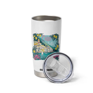 Ciao Bella Italy Amalfi Coast Tumbler Cup Lemons and Florals Nostalgic Village TS02 Print Your Wear
