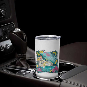 Ciao Bella Italy Amalfi Coast Tumbler Cup Lemons and Florals Nostalgic Village TS02 Print Your Wear