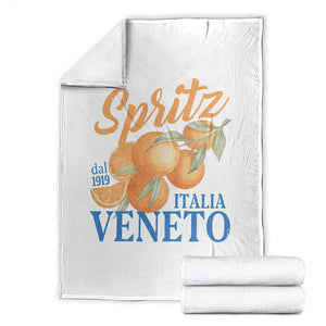 Spritz Italia Veneto Dal 1919 Throw Blanket Vintage Aperitivo Orange Italian Cocktail TS02 White Print Your Wear