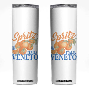 Spritz Italia Veneto Dal 1919 Skinny Tumbler Vintage Aperitivo Orange Italian Cocktail TS02 White Print Your Wear